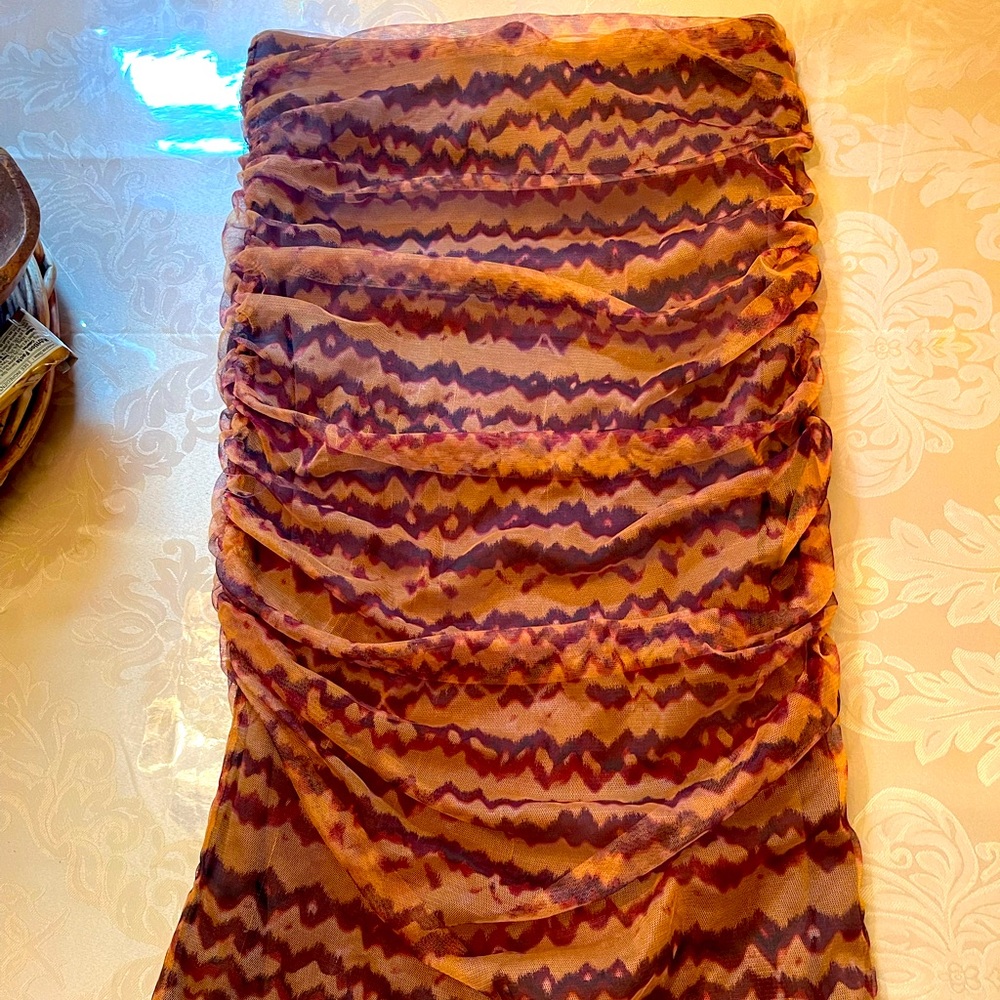 Printed midi skirt